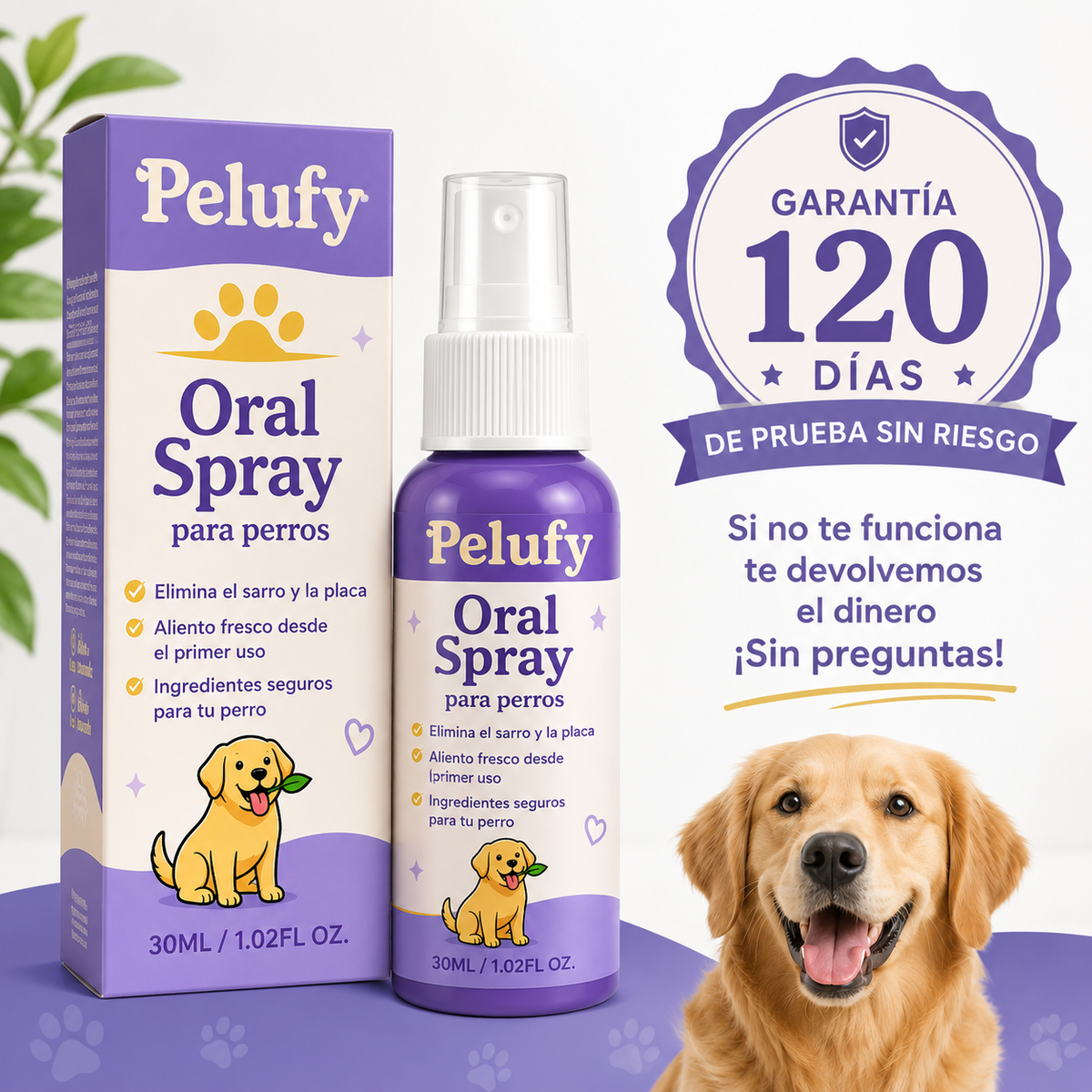 Spray Dental Para Perros Pelufy