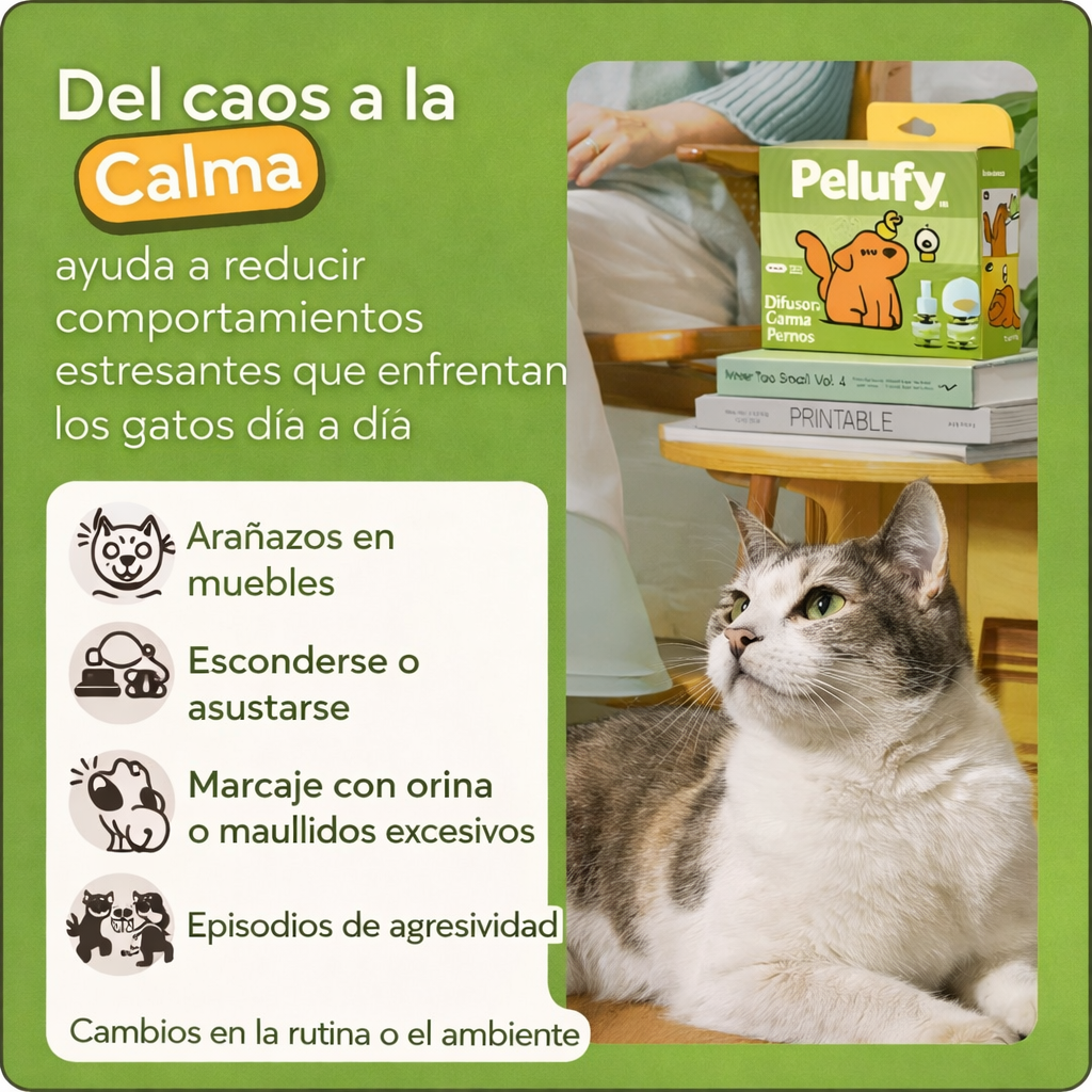Kit difusor calmante para gatos